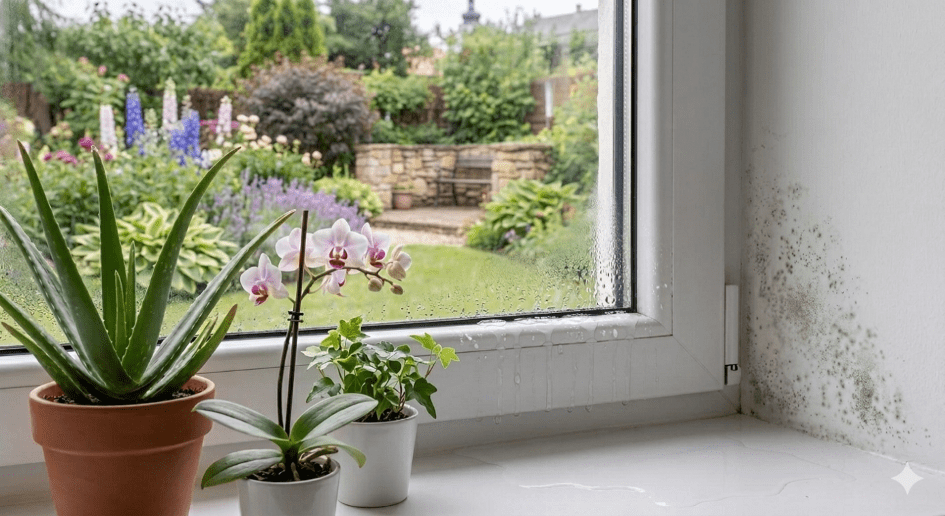 Orosená okna v interiéru a vznikající plíseň | Okno-expert.cz