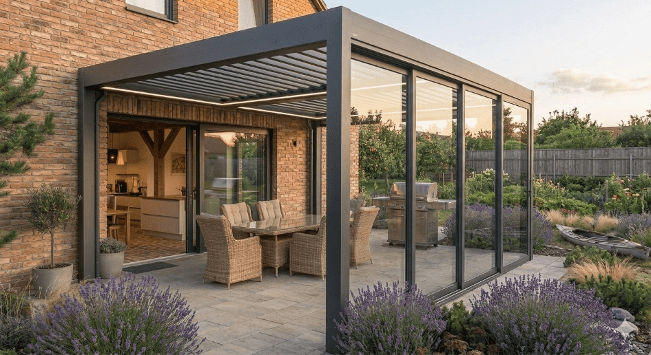 Bioklimatický hliníková pergola | Okno-expert.cz