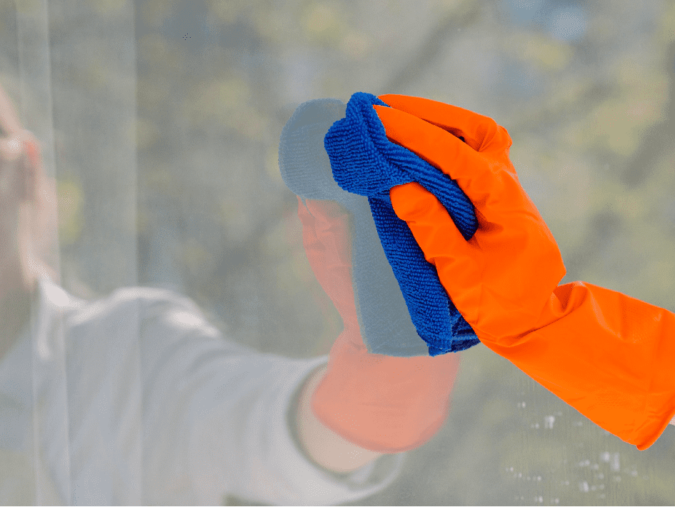 Mytí okna s mikrovláknovým hadrem | Okno-expert.cz