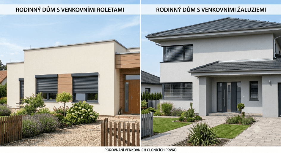 Venkovní žaluzie a rolety na rodinném domě | Okno-expert.cz