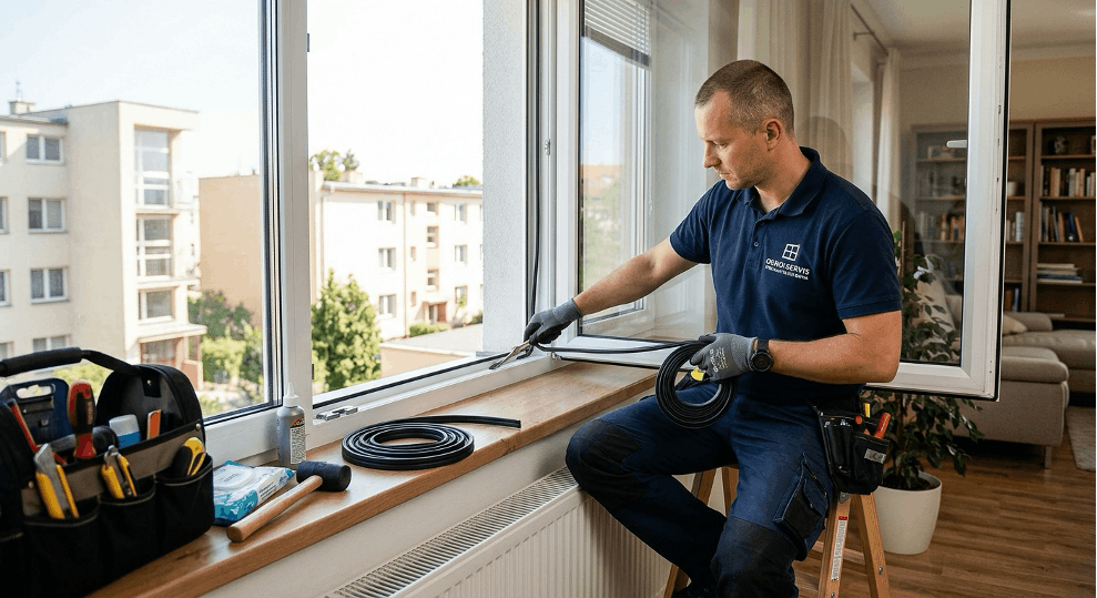 Přetěsnění plastového okna technikem | Okno-expert.cz